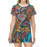 Rainbow Soul All Over Print T-Shirt Dress