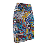Cascading Grace Women's Pencil Skirt