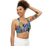 Cascading Grace Seamless Sports Bra (AOP)