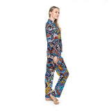 Cascading Grace Women's Satin Pajamas (AOP)