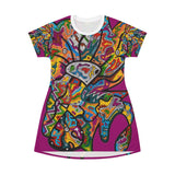 Rainbow Soul All Over Print T-Shirt Dress