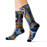 Cascading Grace Sublimation Socks