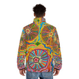 Multidimensional Men's Puffer Jacket (AOP)