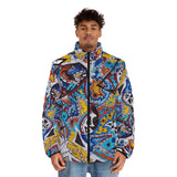 Cascading Grace Men's Puffer Jacket (AOP)