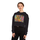 Multidimensional Women’s Cropped Hooded Sweatshirt