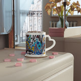 Cascading Grace Heart-Shaped Mug