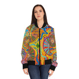 Multidimensional Women's Bomber Jacket (AOP)