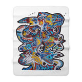 Cascading Grace Sherpa Fleece Blanket