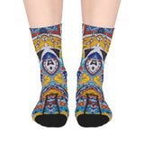 Cascading Grace Mid-length Socks