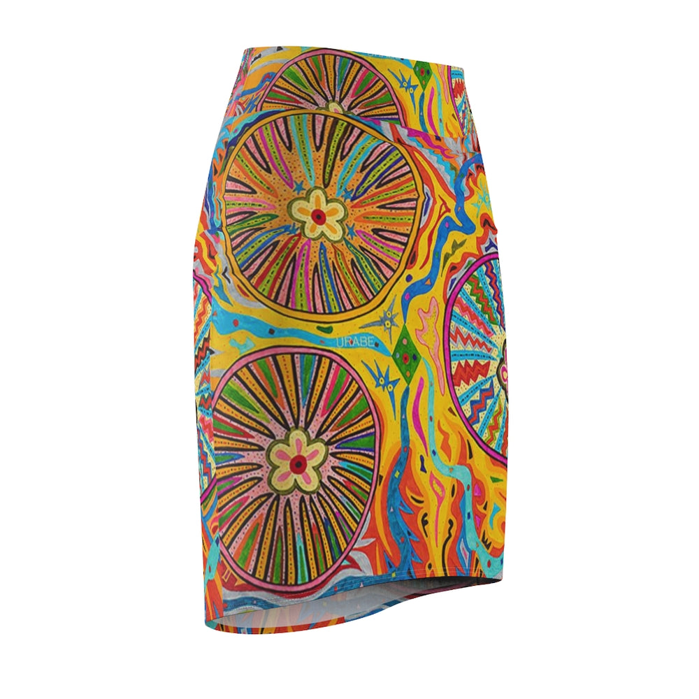 Multidimensional Women's Pencil Skirt