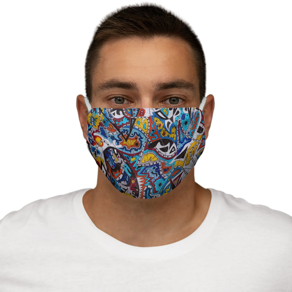 Cascading Grace Snug-Fit Polyester Face Mask