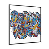 Cascading Grace Gallery Canvas Wraps, Square Frame