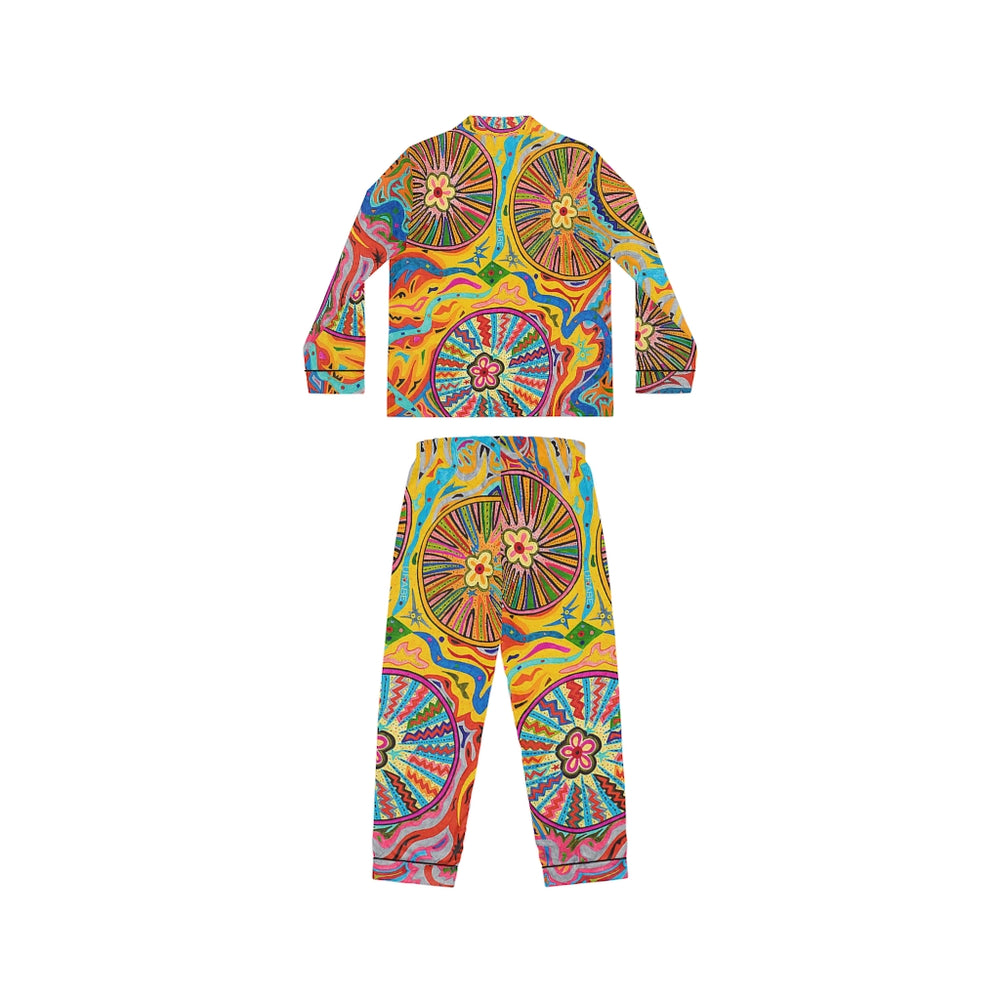 Multidimensional Women's Satin Pajamas (AOP)